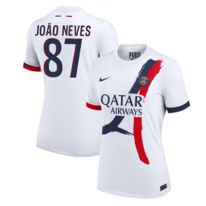 Paris Saint-Germain Joao Neves #87 Replika Udebanetrøje Dame 2024-25 Kortærmet